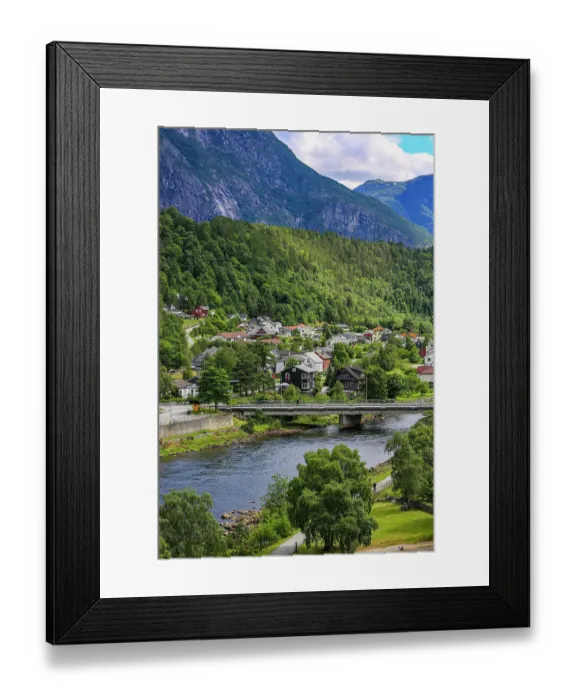 Framed Print : Eidfjord, Norway, Hardanger. Eidfjord village Framed Print : Eidfjord, Norway, Hardanger. Eidfjord village