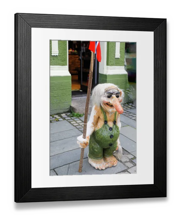 Framed Print : Norway. Wooden gnome. (Editorial Use Only) Framed Print : Norway. Wooden gnome. (Editorial Use Only)