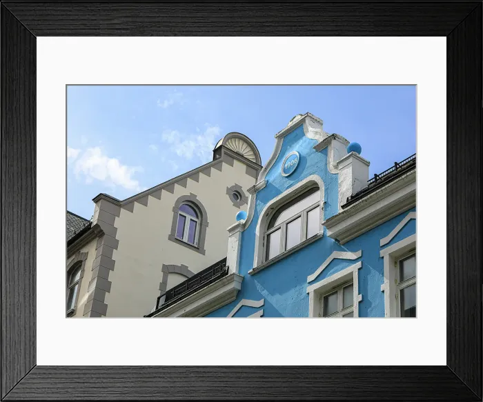 Framed Print : Alesund, Norway. Art deco architecture, painted historic buildings Framed Print : Alesund, Norway. Art deco architecture, painted historic buildings