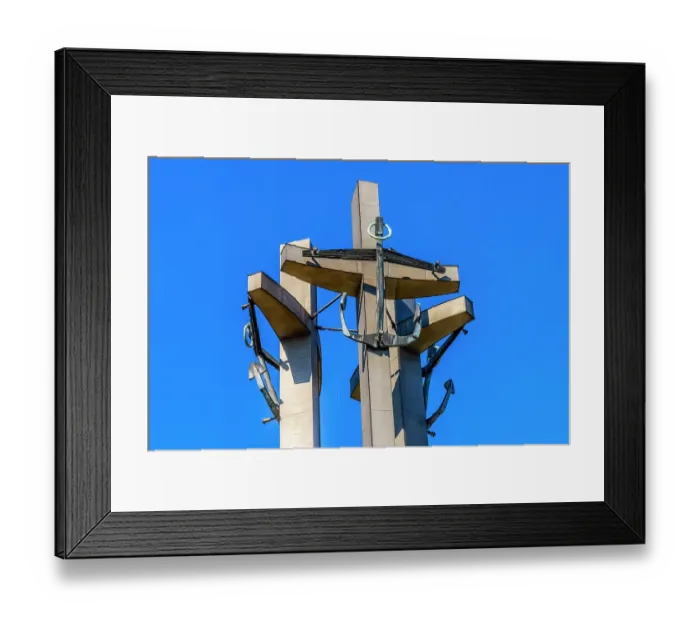 Framed Print : Three Crosses Monument, Solidarity Square, Gdansk, Poland. Site 1970's 1980's Solidarity Strike led to Polish freedom. Monument unveiled 1980 by shipyard workers. (Editorial Use Only) Framed Print : Three Crosses Monument, Solidarity Square, Gdansk, Poland. Site 1970's 1980's Solidarity Strike led to Polish freedom. Monument unveiled 1980 by shipyard workers. (Editorial Use Only)