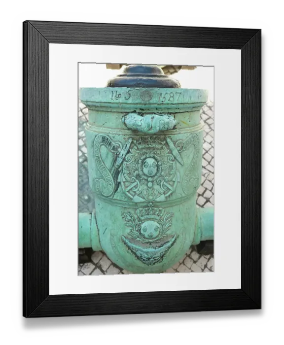 Framed Print : Lisbon, Portugal. Detail of old canon