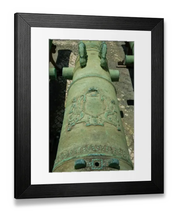 Framed Print : Lisbon, Portugal. Detail of old canon
