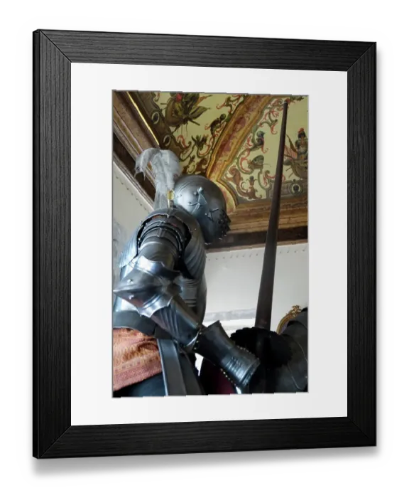 Framed Print : Lisbon, Portugal. Medieval knights armor. (Editorial Use Only) Framed Print : Lisbon, Portugal. Medieval knights armor. (Editorial Use Only)