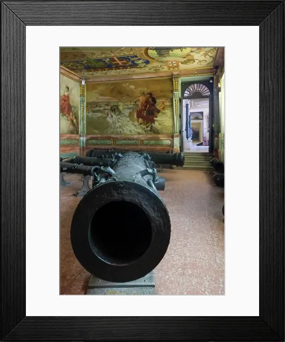 Framed Print : Lisbon, Portugal. Very old canons with Templar markings Framed Print : Lisbon, Portugal. Very old canons with Templar markings