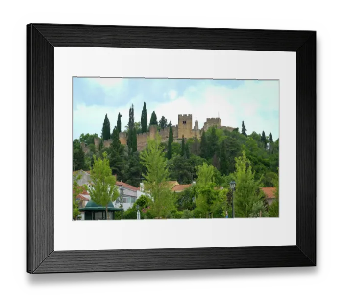 Framed Print : Tomar, Portugal. Tomar castle which houses the famous Convento de Christo. Last Templar hold out. The castle was built in 1160