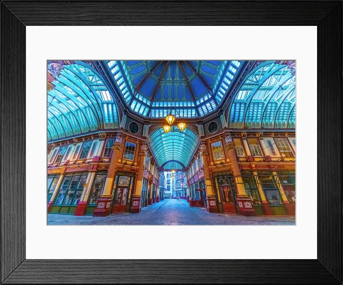 Framed Print : United Kingdom, England, London. Early morning in the Leadenhall Market. ©Jim Zuckerman  /  Jaynes Gallery  /  DanitaDelimont.com. (Editorial Use Only)