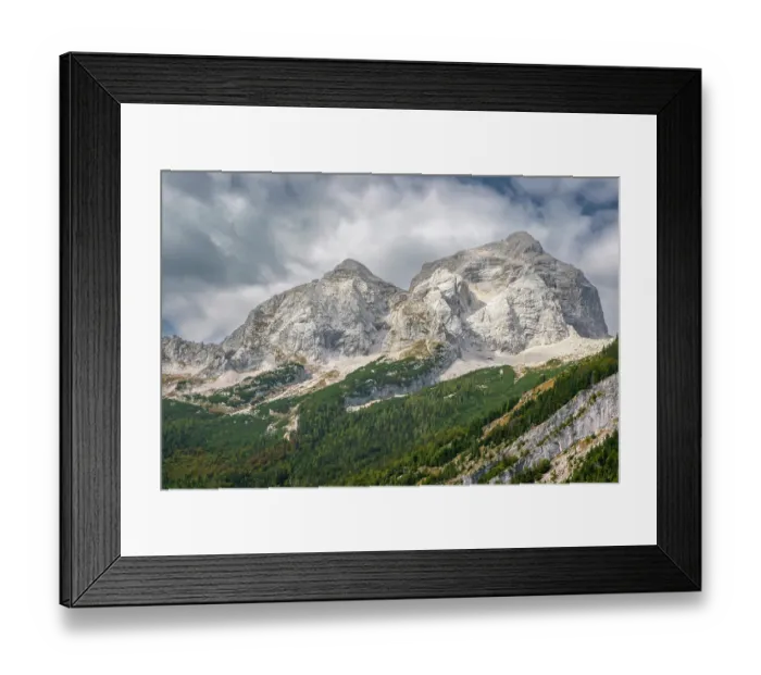 Framed Print : Slovenia, Triglav National Park. Landscape with forest and Julian Alps. ©Cathy & Gordon Illg  /  Jaynes Gallery  /  DanitaDelimont.com