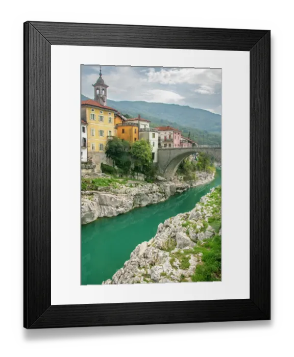 Framed Print : Slovenia, Kanal ob Soci. Soca River and bridge in city. ©Cathy & Gordon Illg / Jaynes Gallery / DanitaDelimont.com Framed Print : Slovenia, Kanal ob Soci. Soca River and bridge in city. ©Cathy & Gordon Illg / Jaynes Gallery / DanitaDelimont.com