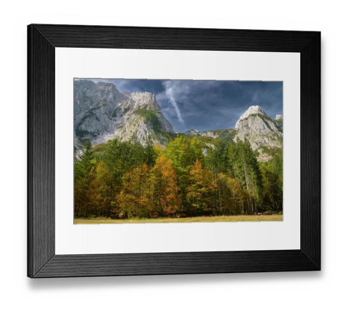 Framed Print : Slovenia, Triglav National Park. Julian Alps and forest in autumn. ©Cathy & Gordon Illg  /  Jaynes Gallery  /  DanitaDelimont.com