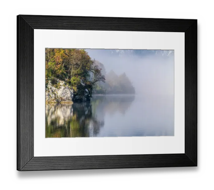 Framed Print : Slovenia, Lake Bohinj. Foggy morning on lake. ©Cathy & Gordon Illg / Jaynes Gallery / DanitaDelimont.com Framed Print : Slovenia, Lake Bohinj. Foggy morning on lake. ©Cathy & Gordon Illg / Jaynes Gallery / DanitaDelimont.com