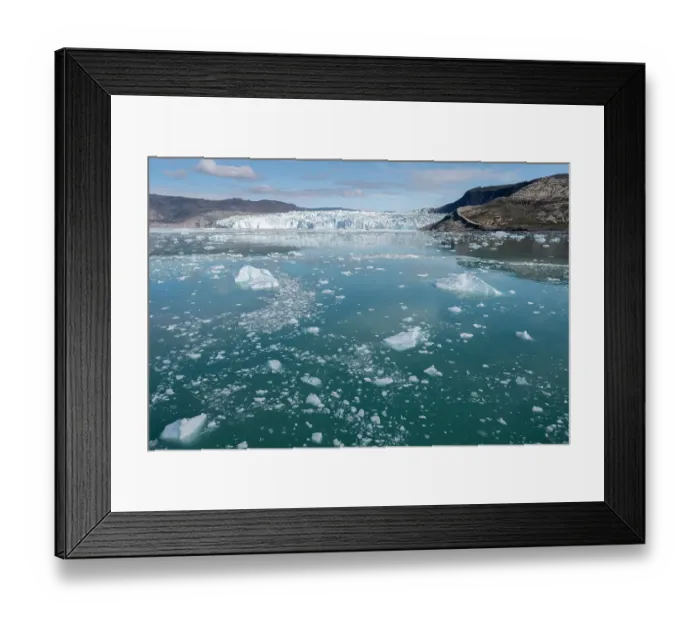 Framed Print : West Greenland, Baffin Bay, Paul-Emile Victor, Eqi glacier, aka Eqip Sermia. Considered the most calving glacier in Greenland