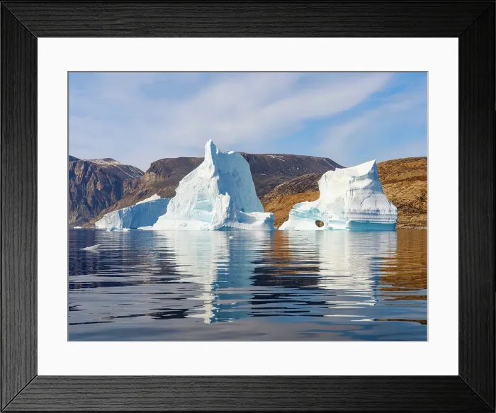 Framed Print : Icebergs in the Uummannaq Fjord System, northwest Greenland, Kingdom of Denmark Framed Print : Icebergs in the Uummannaq Fjord System, northwest Greenland, Kingdom of Denmark