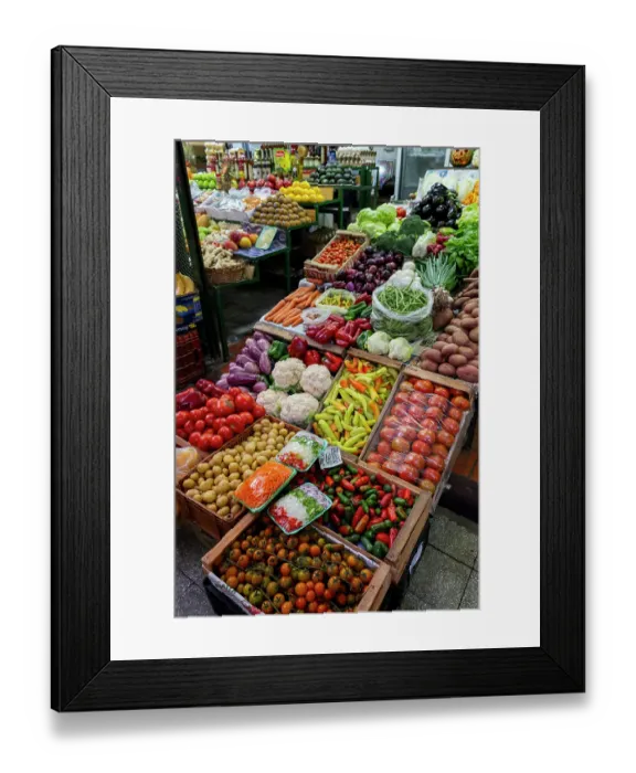 Framed Print : Argentina, Buenos Aires, San Telmo Market. Fresh produce display Framed Print : Argentina, Buenos Aires, San Telmo Market. Fresh produce display