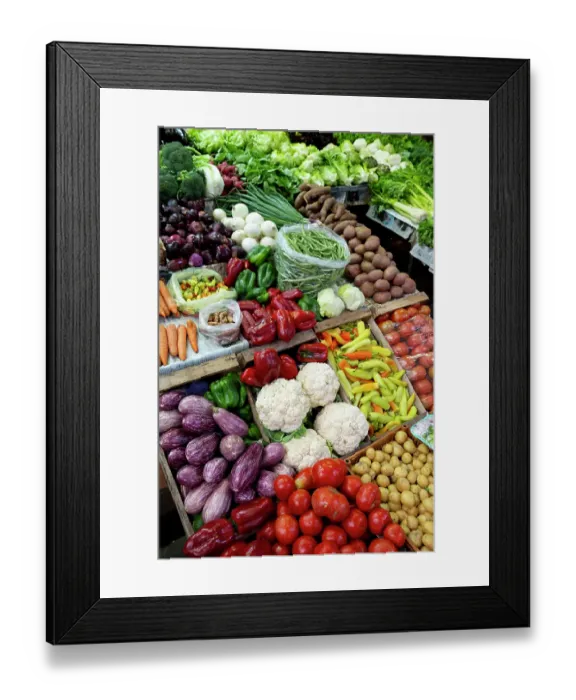 Framed Print : Argentina, Buenos Aires, San Telmo Market. Fresh produce display Framed Print : Argentina, Buenos Aires, San Telmo Market. Fresh produce display