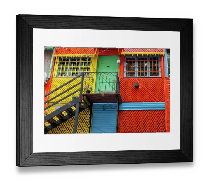 Framed Print : Argentina, Buenos Aires. La Boca, Tango Street. Colorful home. (Editorial Use Only)