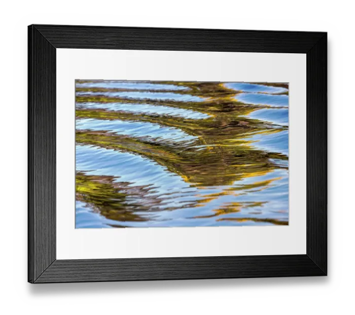 Framed Print : Water reflections behind small boat in the Pantanal region, Mato Grosso, Brazil, South America