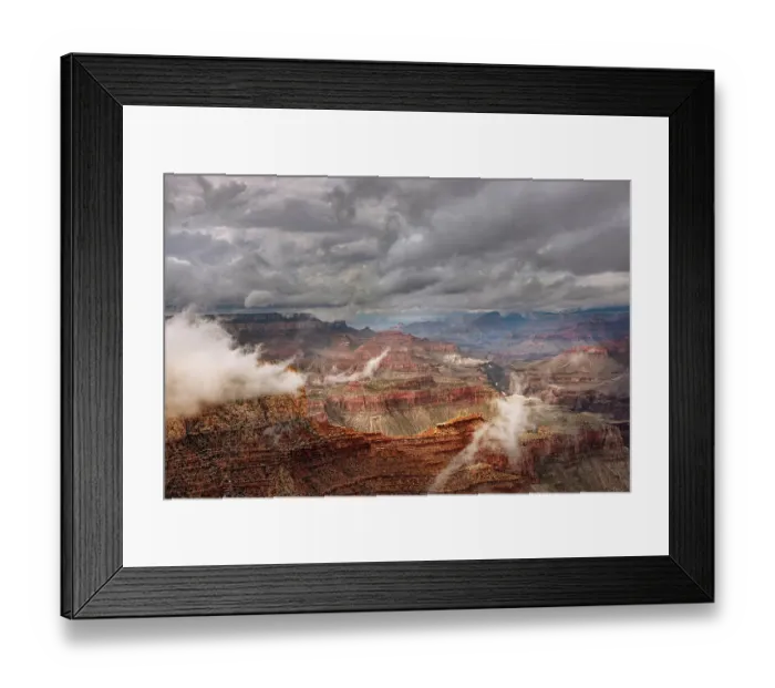 Framed Print : Mist and clouds, Grand Canyon National Park, Arizona Framed Print : Mist and clouds, Grand Canyon National Park, Arizona