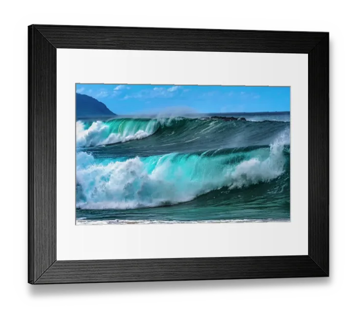 Framed Print : Watching large waves Waimea Bay, North Shore, Oahu, Hawaii. Waimea Bay is famous for big wave surfing Framed Print : Watching large waves Waimea Bay, North Shore, Oahu, Hawaii. Waimea Bay is famous for big wave surfing