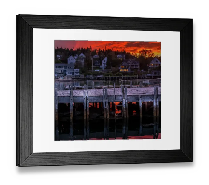 Framed Print : Fall sunset at Bernard, Maine Framed Print : Fall sunset at Bernard, Maine