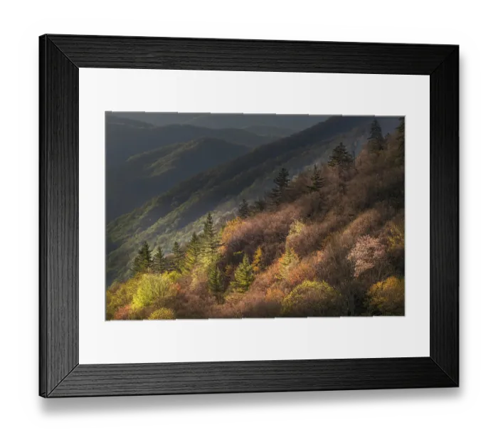 Framed Print : Sunrise, Oconaluftee Valley, Great Smoky Mountains National Park, North Carolina Framed Print : Sunrise, Oconaluftee Valley, Great Smoky Mountains National Park, North Carolina