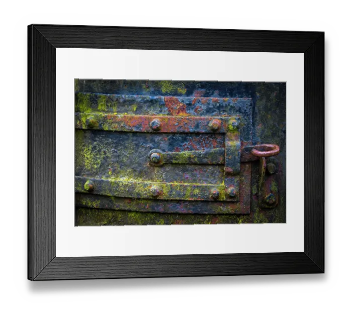 Framed Print : USA, Oregon, Tillamook. Close-up of lock on metal boiler door. ©Don Paulson / Jaynes Gallery / DanitaDelimont.com Framed Print : USA, Oregon, Tillamook. Close-up of lock on metal boiler door. ©Don Paulson / Jaynes Gallery / DanitaDelimont.com