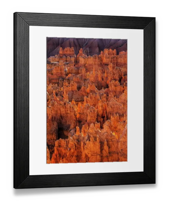 Framed Print : Early morning view of hoodoo formations Bryce Canyon National Park, Utah