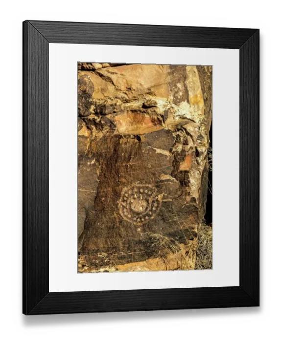Framed Print : Ancient petroglyphs seen at Parowan Gap Framed Print : Ancient petroglyphs seen at Parowan Gap