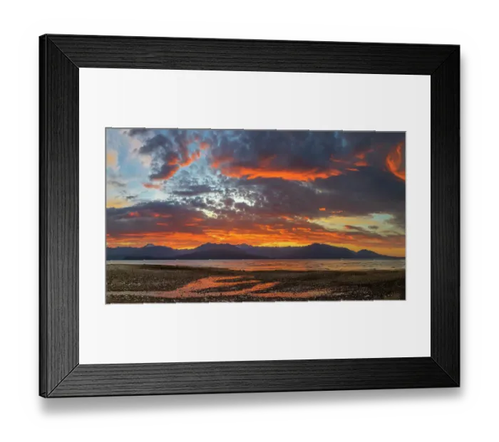 Framed Print : USA, Washington State, Seabeck. Vivid sunset panoramic over Hood Canal and Olympic Mountains. ©Don Paulson / Jaynes Gallery / DanitaDelimont.com Framed Print : USA, Washington State, Seabeck. Vivid sunset panoramic over Hood Canal and Olympic Mountains. ©Don Paulson / Jaynes Gallery / DanitaDelimont.com