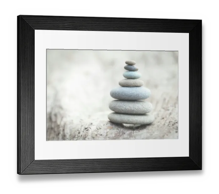 Framed Print : USA, Washington State, Olympic National Park. Stacked rocks on Rialto Beach. ©Don Paulson  /  Jaynes Gallery  /  DanitaDelimont.com