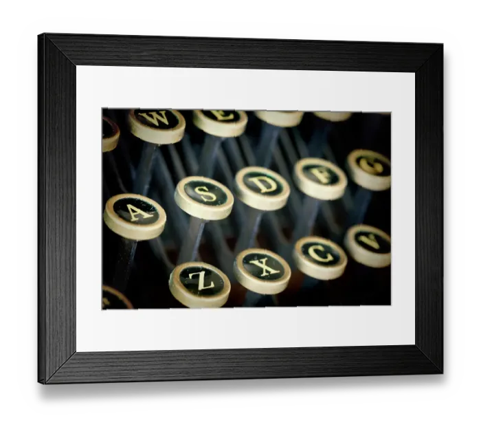 Framed Print : USA, Washington State, Seabeck. Close-up of vintage typewriter keys. ©Don Paulson / Jaynes Gallery / DanitaDelimont.com Framed Print : USA, Washington State, Seabeck. Close-up of vintage typewriter keys. ©Don Paulson / Jaynes Gallery / DanitaDelimont.com