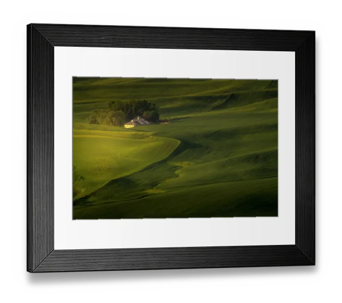 Framed Print : Farmland scene from above in the Palouse region of Washington State. (Editorial Use Only) Framed Print : Farmland scene from above in the Palouse region of Washington State. (Editorial Use Only)