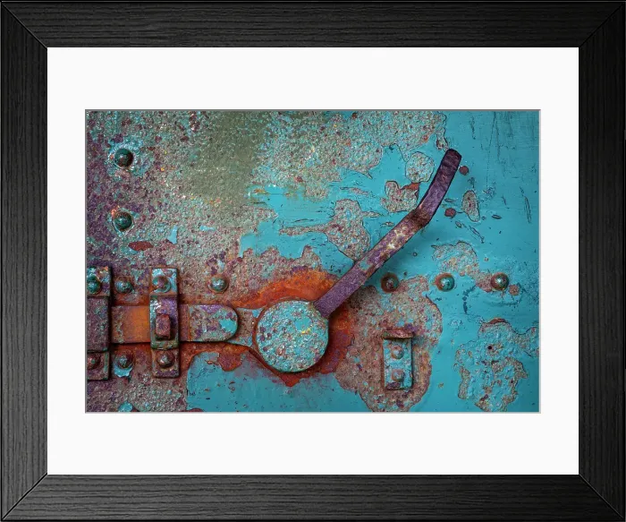 Framed Print : USA, Washington State, Port Townsend, Fort Worden State Park. Close-up of corroded metal door latch of old gun battery. ©Don Paulson / Jaynes Gallery / DanitaDelimont.com Framed Print : USA, Washington State, Port Townsend, Fort Worden State Park. Close-up of corroded metal door latch of old gun battery. ©Don Paulson / Jaynes Gallery / DanitaDelimont.com