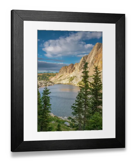 Framed Print : USA, Wyoming, Medicine Bow National Forest. Landscape with Lookout Lake and mountain. ©Cathy & Gordon Illg  /  Jaynes Gallery  /  DanitaDelimont.com