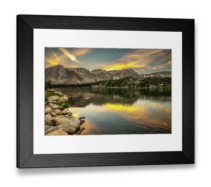 Framed Print : USA, Wyoming, Medicine Bow National Forest. Mirror Lake landscape at sunset. ©Cathy & Gordon Illg / Jaynes Gallery / DanitaDelimont.com Framed Print : USA, Wyoming, Medicine Bow National Forest. Mirror Lake landscape at sunset. ©Cathy & Gordon Illg / Jaynes Gallery / DanitaDelimont.com