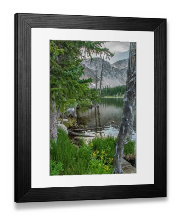 Framed Print : USA, Wyoming, Medicine Bow National Forest. Landscape with mountain and Mirror Lake. ©Cathy & Gordon Illg  /  Jaynes Gallery  /  DanitaDelimont.com