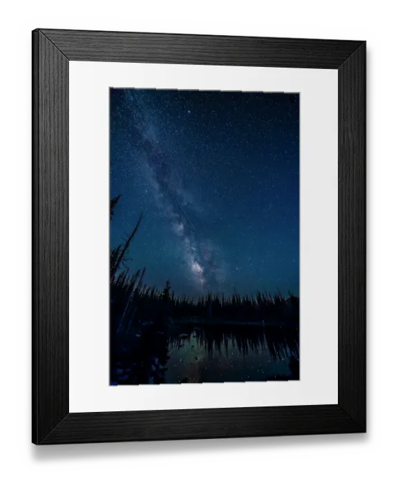 Framed Print : USA, Wyoming, Medicine Bow National Forest. Milky Way and shooting stars from Perseids meteor shower. ©Cathy & Gordon Illg  /  Jaynes Gallery  /  DanitaDelimont.com