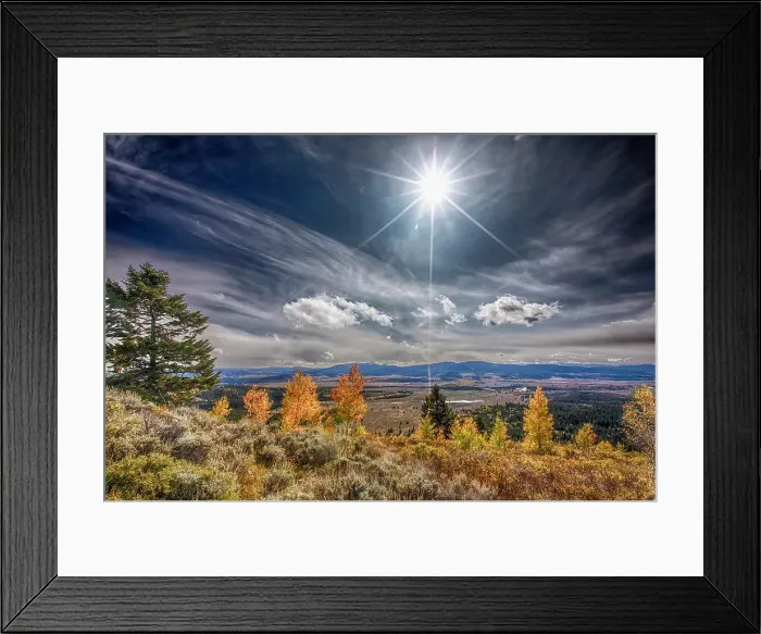 Framed Print : Scenic landscape within the Grand Tetons National Park