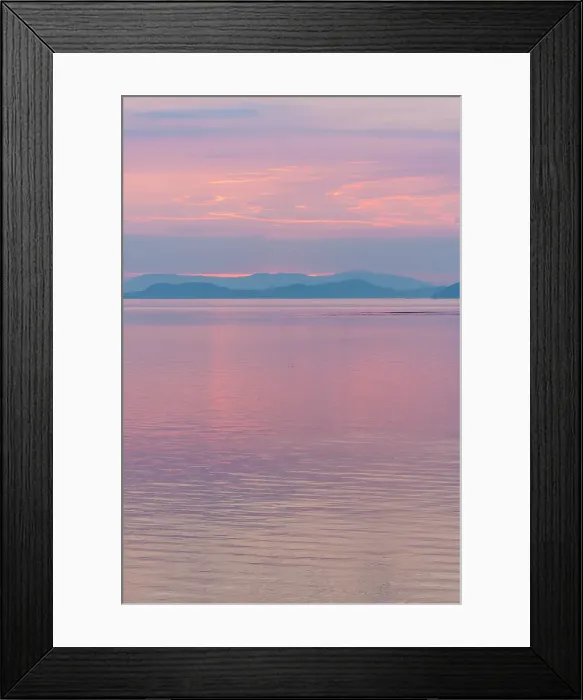 Framed Print : USA, San Juan Islands, Washington State. Colorful reflected sunset sky from Sucia Island view to Strait of Georgia Framed Print : USA, San Juan Islands, Washington State. Colorful reflected sunset sky from Sucia Island view to Strait of Georgia