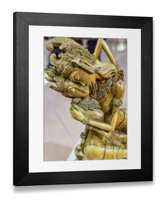 Framed Print : Mas Village, located in Ubud, Bali, is renowned for its intricate wood carvings and craftsmanship. (Editorial Use Only)