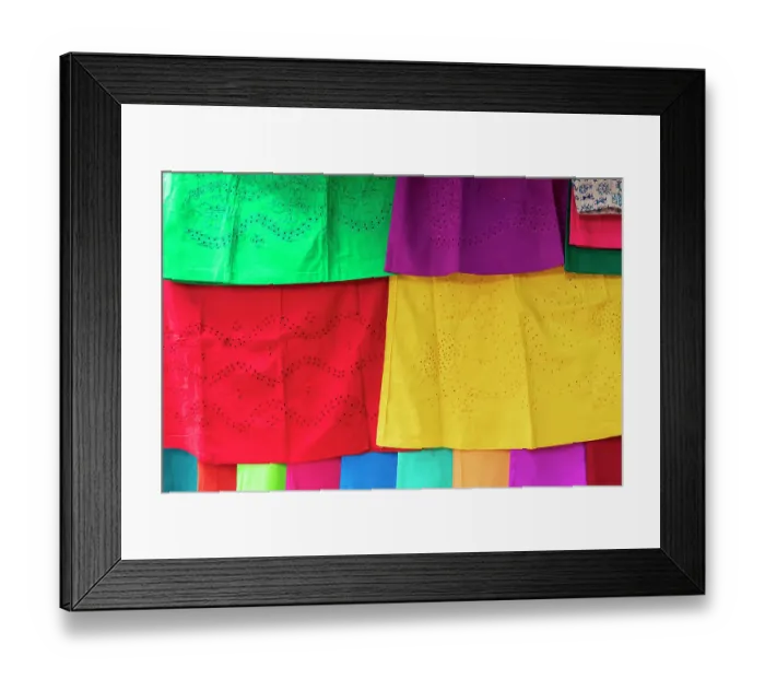 Framed Print : India, West Bengal, Kolkata, Baithakkhana. Group of colorful textiles Framed Print : India, West Bengal, Kolkata, Baithakkhana. Group of colorful textiles