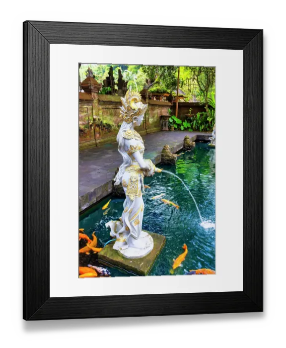 Framed Print : Tirta Empul Temple is a Hindu Balinese water temple located near Ubud in Bali, Indonesia. The temple is famous for its sacred spring water, which is believed to have purifying and healing properties Framed Print : Tirta Empul Temple is a Hindu Balinese water temple located near Ubud in Bali, Indonesia. The temple is famous for its sacred spring water, which is believed to have purifying and healing properties