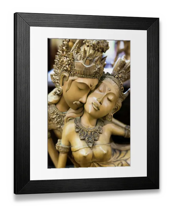 Framed Print : Mas Village, located in Ubud, Bali, is renowned for its intricate wood carvings and craftsmanship. (Editorial Use Only)