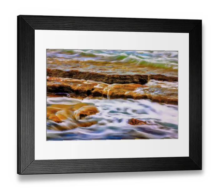 Framed Print : Lava beach rocks worn by centuries of sea water cover the black sand beaches of Bali Framed Print : Lava beach rocks worn by centuries of sea water cover the black sand beaches of Bali