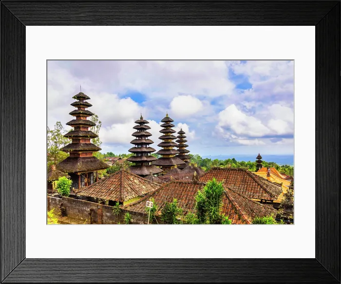 Framed Print : Besakih Temple is considered the Mother Temple of Bali and is the most important religious site for Balinese Hindus. A collection of several temples and shrines dedicated to different gods and goddesses Framed Print : Besakih Temple is considered the Mother Temple of Bali and is the most important religious site for Balinese Hindus. A collection of several temples and shrines dedicated to different gods and goddesses