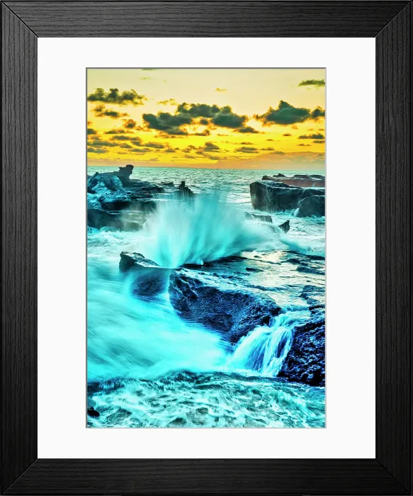 Framed Print : Waves rolling in from the Indian Ocean exploding on the lava shore in Munggu Beach, Bali Indonesia Framed Print : Waves rolling in from the Indian Ocean exploding on the lava shore in Munggu Beach, Bali Indonesia