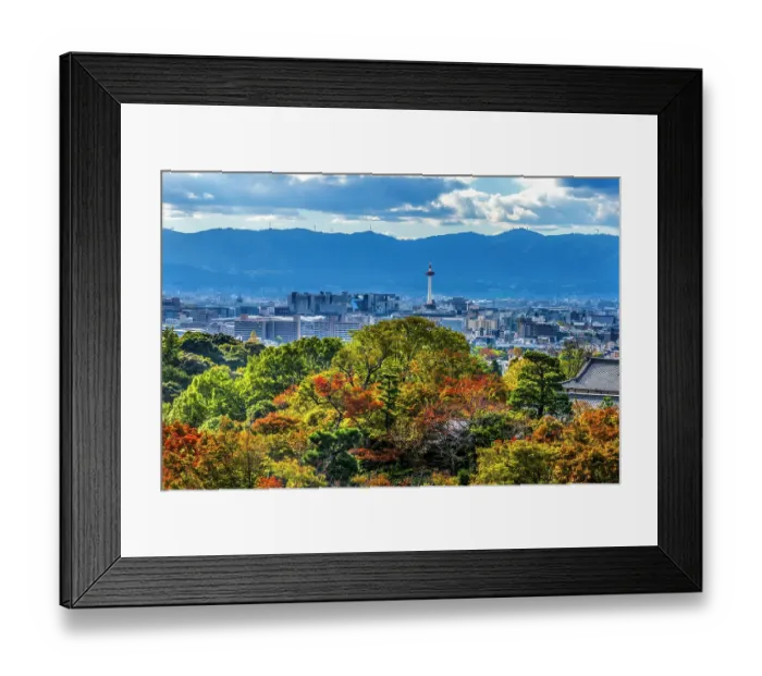 Framed Print : Colorful Autumn foliage, Kiyomizu Buddhist Temple, Kyoto, Japan. Temple established 778 AD, buildings from 1633 Framed Print : Colorful Autumn foliage, Kiyomizu Buddhist Temple, Kyoto, Japan. Temple established 778 AD, buildings from 1633