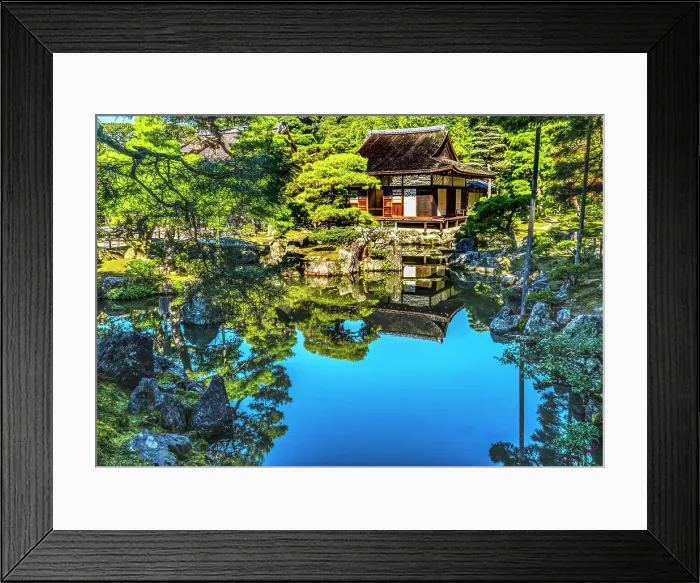 Framed Print : Colorful pond reflection Togu-do Hall, Ginkaku-ji Temple, Kyoto, Japan. Also known as Jisho-ji and Temple of Shining Mercy. Built in 1460. Hall Residence of Retired Shogun Ashikaga Yoshimasa Framed Print : Colorful pond reflection Togu-do Hall, Ginkaku-ji Temple, Kyoto, Japan. Also known as Jisho-ji and Temple of Shining Mercy. Built in 1460. Hall Residence of Retired Shogun Ashikaga Yoshimasa