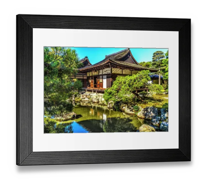 Framed Print : Colorful pond reflection Togu-do Hall, Ginkaku-ji Temple, Kyoto, Japan. Also known as Jisho-ji and Temple of Shining Mercy. Built in 1460. Hall Residence of Retired Shogun Ashikaga Yoshimasa Framed Print : Colorful pond reflection Togu-do Hall, Ginkaku-ji Temple, Kyoto, Japan. Also known as Jisho-ji and Temple of Shining Mercy. Built in 1460. Hall Residence of Retired Shogun Ashikaga Yoshimasa