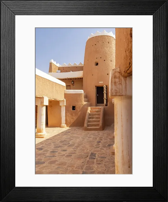 Framed Print : Saudi Arabia, Hail Province, Hail. Stairs and doorway in the Qishlah Palace. (Editorial Use Only) Framed Print : Saudi Arabia, Hail Province, Hail. Stairs and doorway in the Qishlah Palace. (Editorial Use Only)
