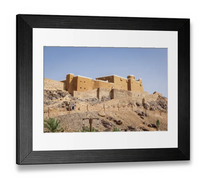 Framed Print : Saudi Arabia, Hail Province, Hail. Qishlah Palace on a hill overlooking Hail